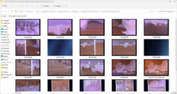Screenshot eines Dateimanagers mit Negativ-Bilddateien