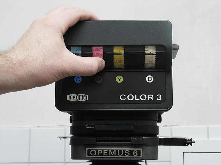 Ausfiltern von Farbe im Fotolabor