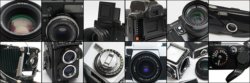 Details mehrerer analoger Kameras